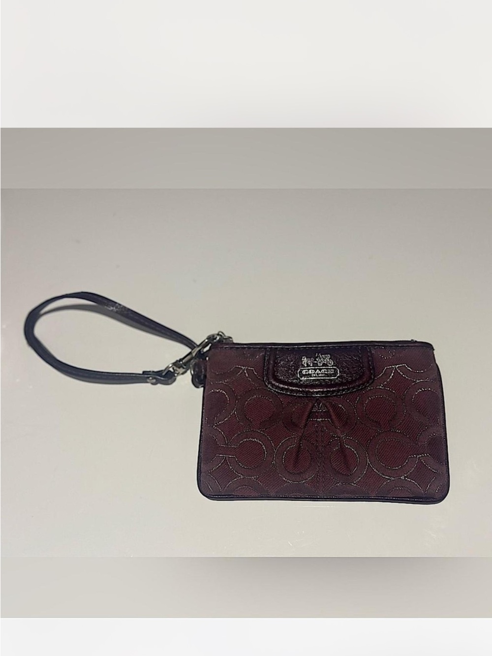 Coach purple Wristlet 4x6”